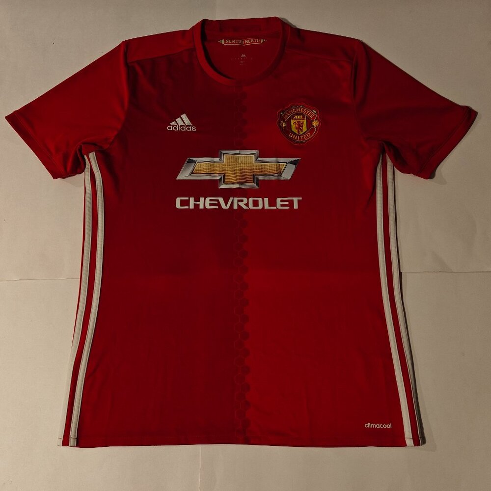 Manchester United 2016/2017 Home Jersey Adidas Red Size L Soccer MUFC AI6720